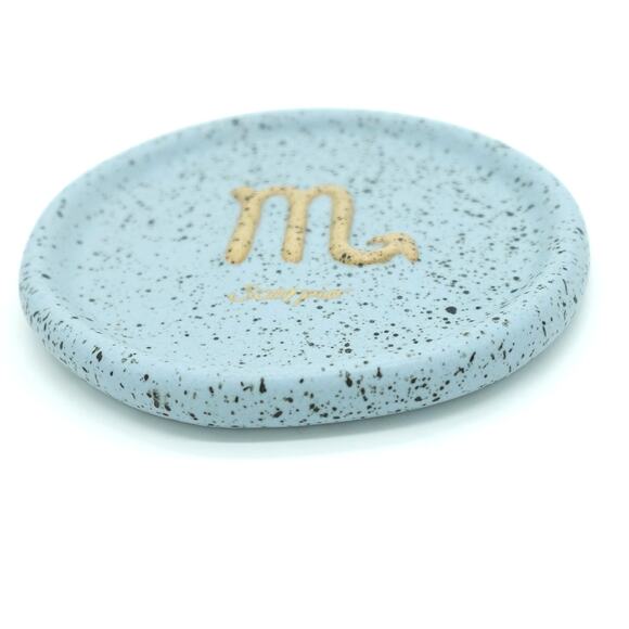 Urban Outfitters Boho SCORPIO Zodiac Blue Ring Dish / Catch All Coaster - Picture 3 of 5